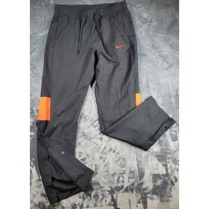 NWT! Nike‎ Women's Dri-FIT Jogging Pants  Size Med Black w/ Orange Side Panels